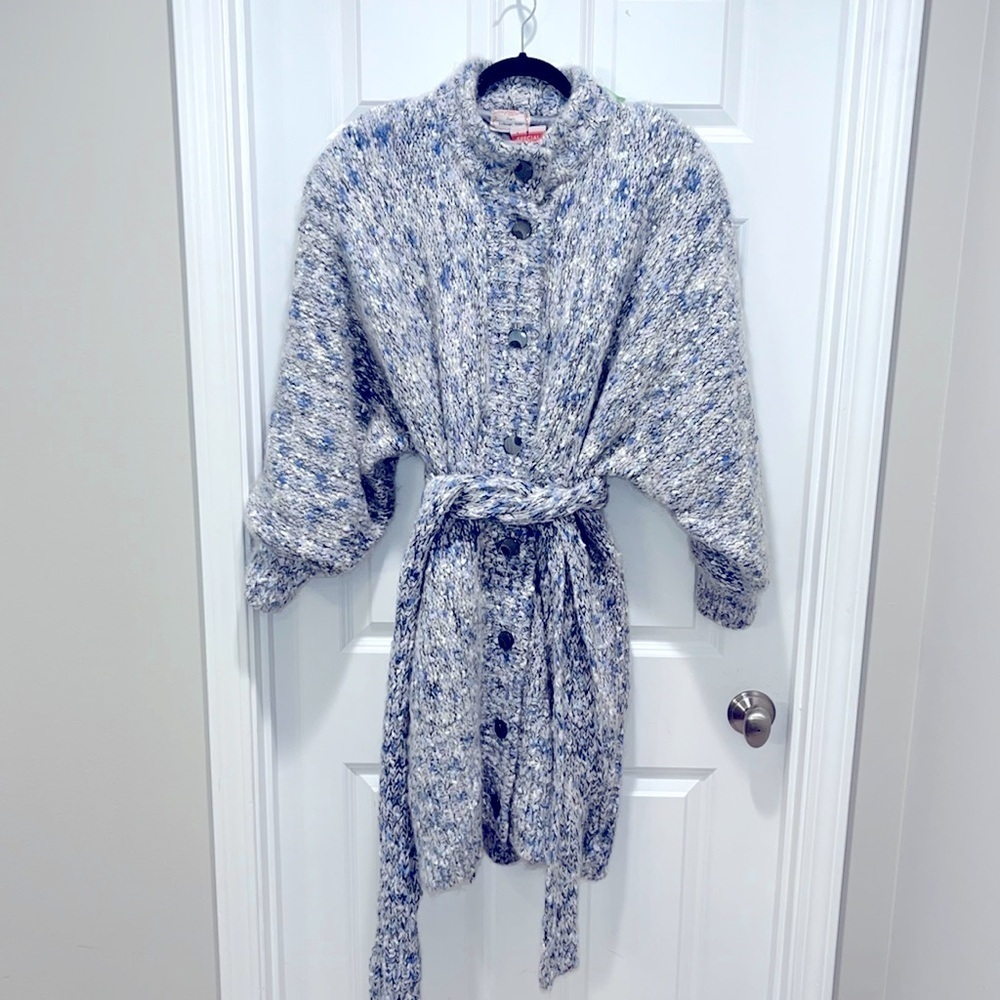 Vintage ALASKA Mohair Midi Sweater coat Jacket LUXURY one of a kind handmade